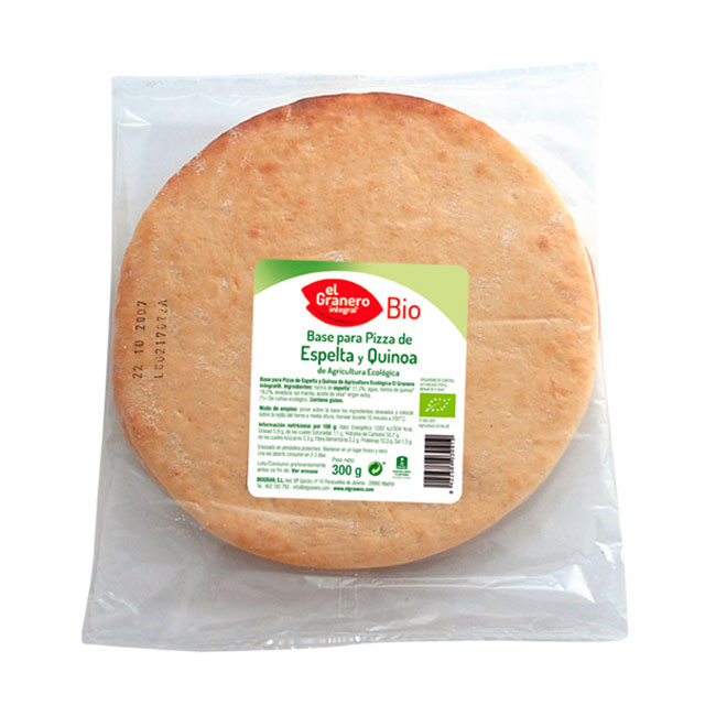 Base de pizza de espelta y quinoa 300g