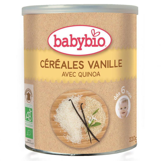 Cereales infantiles con vainilla y quinoa 220g